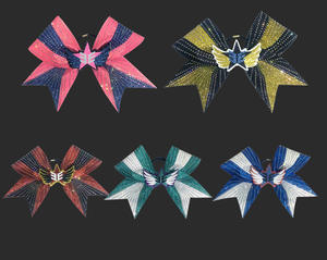 Fiocchi Personalizzati e Resistenti con Glitter per Squadre Scolastiche |   Fiocchi per Capelli con Strass al Centro |   Logo Personalizzato Disponibile |   Promozione - Product Image 6