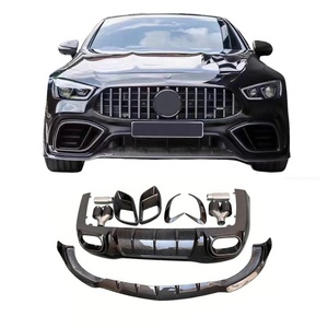 Kit de Carrocería de Fibra de Carbono para <span class=keywords><strong>Mercedes</strong></span> <span class=keywords><strong>Benz</strong></span> AMG <span class=keywords><strong>GT</strong></span> <span class=keywords><strong>63</strong></span> <span class=keywords><strong>S</strong></span> 4MATIC+ 4 Puertas X290 2018, Alerón Delantero, Rejillas de Ventilación, Difusor Trasero con Puntas - Product Image 1