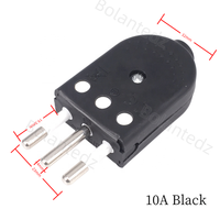Prise de câblage italienne 10A 250V coude droit 90 degrés pour chili type-l prise de courant détachable ronde 3 broches pour connecteur électrique