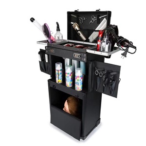 Barbier professionnel voyage étui <span class=keywords><strong>de</strong></span> transport peigne tondeuse organisateur boîte à outils roulant Salon étui <span class=keywords><strong>valise</strong></span> <span class=keywords><strong>coiffure</strong></span> étui sur roues - Product Image 2