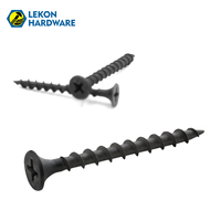 LEKON # Vis autoperforantes pour plaques de plâtre, tête trompette, phosphate noire, 8 x 2 pouces, OEM ODM
