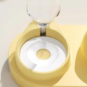 2合1倾斜自动重力猫狗喂食器饮水机套装宠物食物喂食器 - Product Image 4