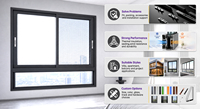Ventana Corredera de PVC EOKO con Diseño de Rejilla, Ventanas Correderas de Doble Vidrio con Aislamiento Térmico para Proyectos Residenciales y Apartamentos