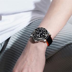 <span class=keywords><strong>Bracelet</strong></span> de montre en caoutchouc nylon et silicone imperméable 20mm 22mm pour Mido Citizon avec <span class=keywords><strong>bracelet</strong></span> de montre à boucle papillon - Product Image 5