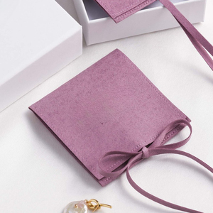 Sacs à bijoux personnalisés avec logo sur mesure, pochette cadeau de luxe en microfibre pour bijoux - Product Image 4