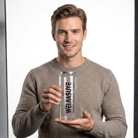 Source Factory Boîte de liquide en plastique transparent de qualité alimentaire de 500ml avec couvercle facile à tirer/déchirer, prenant en charge la personnalisation personnalisée