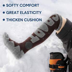 Yüksek kaliteli yürüyüş merinos yünü kayak çorap kalın kayak çorap nefes sıcak kış kayak çorap - Product Image 3