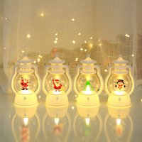 Luce Notturna LED Retrò, Decorazioni Natalizie, Piccola Lampada a Olio in Plastica, Ornamento, Regalo per Bambini, Asilo, Alimentato a Batteria DC