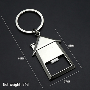 Llavero Abridor de Botellas con Grabado Láser de Logotipo Personalizado, Diseño de Casa en Miniatura, Estilo de Dibujos Animados, Aleación de Zinc, Regalo Promocional al por Mayor - Product Image 6