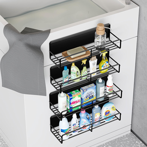 Multi-Functional Movable <b>Kitchen</b> <b>Storage</b> <b>Rack</b> Metal Magnetic Spice <b>Rack</b> for Refrigerator Organizer - Product Image 1