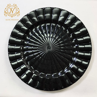 Assiette décorative européenne et américaine, style INS, noir rétro, set de table, luxe léger, rétro, mariage, plateau rond pour la restauration occidentale, usage domestique