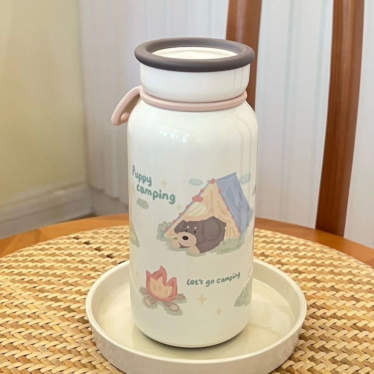 400ml milk insulated cup-camping dog