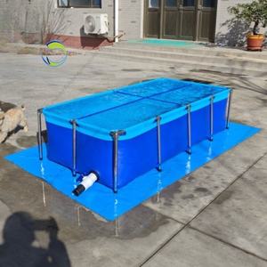 Bassin à poissons transparent mobile pour koïs, portable, pliable, pour jardin extérieur, <span class=keywords><strong>aquarium</strong></span> en PVC pour tortues et poissons - Product Image 1