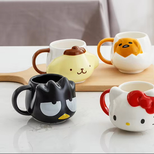 In Vendita Tazza Kawaii Hallokitty Rossa per Bambini Simpatico Cartone Animato in Ceramica a Rilievo Sanrio Borraccia Trasparente per Acqua - Product Image 1