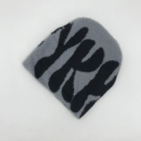 Nouvelle casquette streetwear camouflage Y2K unisexe en acrylique moelleux et duveteux avec logo tendance, réglable pour adultes, idéale pour rester au chaud