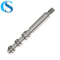 Fabricante de Ejes Personalizados, Tolerancia +/-0.01mm, Eje Lineal de Acero Inoxidable Mecanizado por CNC con Rosca Larga