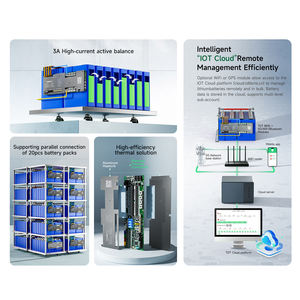 Smart BMS <span class=keywords><strong>24V</strong></span> Lifepo4 16S 48V 100A 200A 300A para batería de litio con WiFi LCD, Sistema de Gestión de batería de almacenamiento de energía (BMS) - Product Image 4