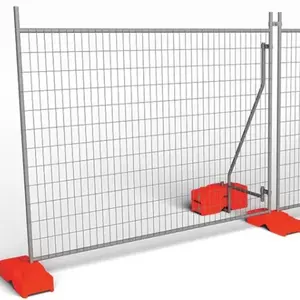 Panel pagar sementara australia pagar kawat bergerak teralis acara konstruksi standar 2.4 murah kualitas tinggi