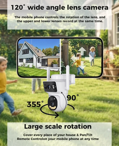 Cámara Solar Exterior de Doble Lente con Tarjeta SIM 4G, Visión Nocturna en Color PIR, Cámara de Seguridad Inalámbrica con Energía Solar y Batería - Product Image 5