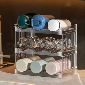 New Trending <strong>3</strong> <strong>Tiers</strong> Steady Water Bottle <strong>Shelf</strong> for Kitchen Countertop - Product Image 4