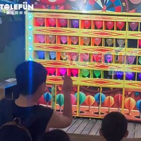 Tolefun Intérieur En Plastique et En Bois Pop Ballon Jeu De Fléchettes Remorques Clignotant Lumières Colorées Parc À Thème Carnaval Prix Jeux