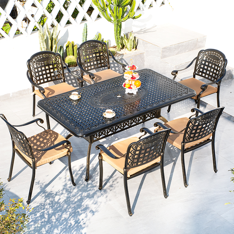 6 chaises + table 172*95cm