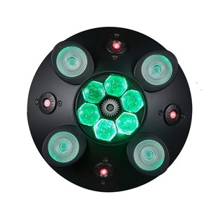 Lumière de scène laser à tête mobile UFO 6 yeux 360° °   Lumière DJ à rotation DMX512 activée par le son pour bar, fête, maison, mariage, discothèque - Product Image 4