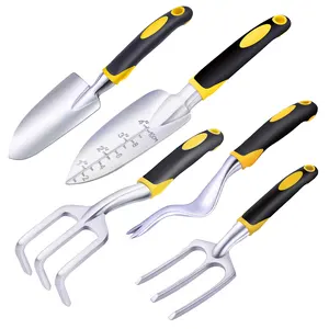 Ferramenta de mão trowel bonsai 5 pçs/set, ferramenta de jardim pá cultivador ferramentas com alça ergonômica