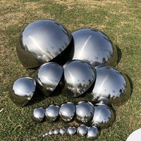 Bille/sphère en acier inoxydable semi-creuse hautement polie, diamètre 15 mm, 20 mm, 25 mm, 30 mm, 40 mm, 50 mm, 60 mm, 76 mm, 80 mm, 100 mm