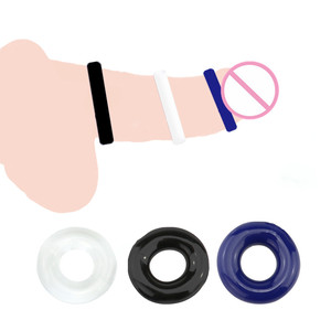 Gratis Aangepaste Doos-3 Stks/set Siliconen Transparante Penisring Mannelijke Ejaculatie Vertraging Haar Cirkel Langdurige Erectie Ringen - Product Image 1