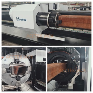 เครื่องตัดท่อด้วยเลเซอร์ CNC แบบอัตโนมัติ6เมตรเครื่องตัดท่อเจาะรูกลมโค้งรูปตัววีเป็นรูหยัก - Product Image 5