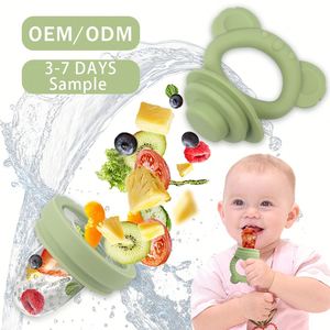Bandeja de silicona personalizada para congelar cubitos de hielo, alimentador de alimentos para bebés, chupete de silicona para frutas frescas para bebés - Product Image 4