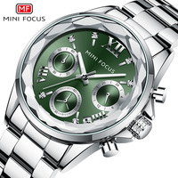 Jam Tangan Wanita MINI FOCUS Jam Tangan Wanita Kuarsa Gelang Baja Tahan Karat Jam Tangan Wanita Mewah Jam Tangan Kalender Lengkap Tahan Air