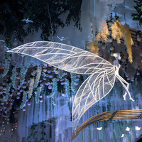 Perlengkapan Pernikahan Baru Grosir, Ornamen Peri, Tata Letak Latar Panggung, Perlengkapan Besi Pernikahan Baru, Hiasan Gantung Langit-langit