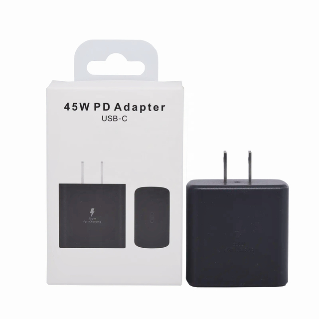 45W PD Fast Charging Wall Charger EU/UK/US Plug Type-C Phone Smart Watch Earphone Adapter for