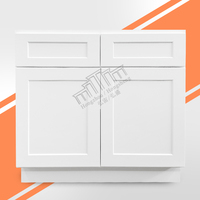 Armoires de cuisine RTA en stock, prêtes à être expédiées depuis l'entrepôt américain B33-B36, livraison gratuite, armoires en bois massif abordables pour la rénovation