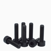 Vis à tête hexagonale en nylon, vis en plastique noir, boulons à tête cylindrique, vis à tête coupelle en plastique M4/M5/M6