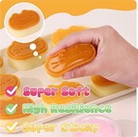 Taba Squishy Kit Kit Squishy en caoutchouc avec Kit Squishy FuFu guidé avec moule Flocage Poudre Soulagement du stress Divertissement