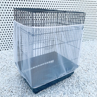 Housse de cage à oiseaux respirante sur mesure, en maille, attrape-graines, anti-poussière, jupe de cage à oiseaux