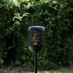 Lampe torche solaire à LED étanche 3 en 1 pour l'extérieur Lampe de jardin électronique Bug Zapper pour insectes et moustiques Lutte antiparasitaire Flamme vacillante - Product Image 1