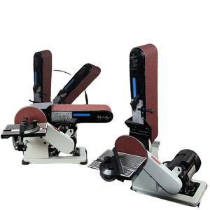 Máquina pulidora de disco portátil con banda para lijado y desbaste de madera con componente de motor central - Product Image 1