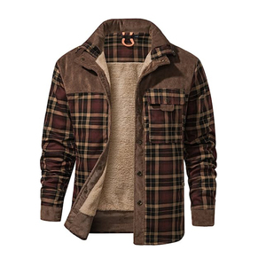 2024 High-quality Details <strong>Winter</strong> Thick Flannel Plaid Jacket Customize 100% Cotton <strong>Shirts</strong> for Man - Product Image 5