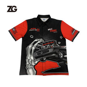 Nuevo diseño botón abajo camisa <span class=keywords><strong>de</strong></span> carreras sublimación transpirable secado rápido mangas cortas Motocross Jersey - Product Image 5