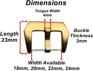 Gold Color Wide Thick Stainless Steel Buckle Set For Mm Mm Mm Mm Watch Straps Bands <b>Purses</b> Bags Hardware - Product Image 4