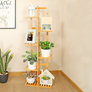 Floor-standing multi-layer storage shelf, wooden design, suitable for bedroom and living room, plant <b>stand</b>, storage rack, - Product Image 1