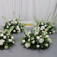 Custom Luxe Bloemenontwerp Kunstmatige Bloem Fabriek Gangpad Bloemenloper Arrangementen Decor Met Gemengde Kleuren Voor Trouwvloer