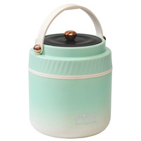 Nouvelle boîte à lunch isotherme en acier inoxydable 304, dégradé, 1,2 L, avec couvercle en PP, double couche, pour les employés de bureau et les étudiants, portable