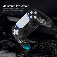 Housse de contrôleur de jeu en silicone ultra-mince poignée antidérapante avec texture résistante à la sueur découpes de précision pour accessoire de jeu PS5