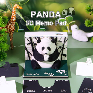 Calendrier 2026 – <span class=keywords><strong>365</strong></span> Jours – Modèle Panda 3D – Bloc de Feuilles de Papier – Bloc-Notes 3D – Cadeaux de Noël, Nouvel An, Anniversaire – Calendrier Artistique 3D en Papier - Product Image 2