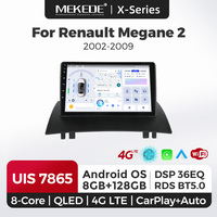 Autoradio Android MEKEDE X10 X20 X30 X40 1280*720 2K avec ventilateur de refroidissement, Car-play, DSP, GPS pour Renault Megane 2 2002-2009